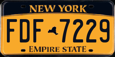 NY license plate FDF7229
