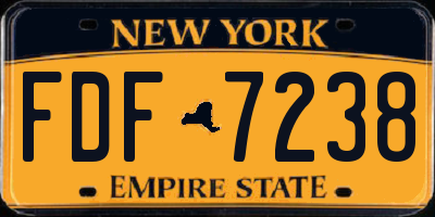 NY license plate FDF7238