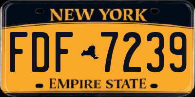 NY license plate FDF7239