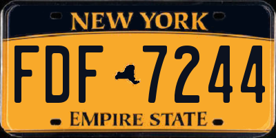 NY license plate FDF7244