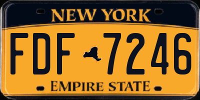 NY license plate FDF7246