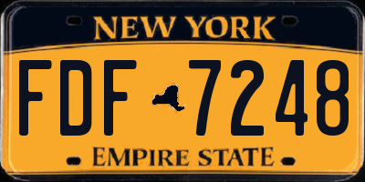 NY license plate FDF7248