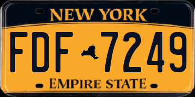 NY license plate FDF7249