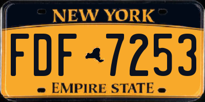 NY license plate FDF7253