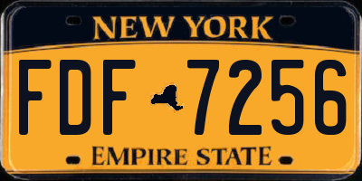 NY license plate FDF7256