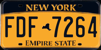 NY license plate FDF7264