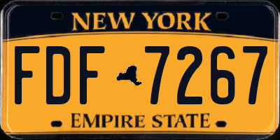 NY license plate FDF7267