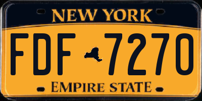 NY license plate FDF7270