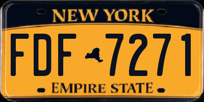 NY license plate FDF7271