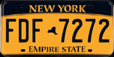 NY license plate FDF7272