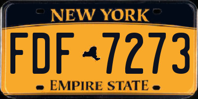 NY license plate FDF7273