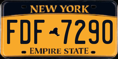 NY license plate FDF7290