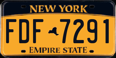 NY license plate FDF7291