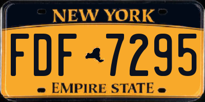 NY license plate FDF7295