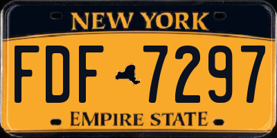 NY license plate FDF7297
