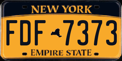NY license plate FDF7373