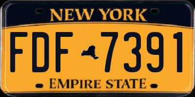 NY license plate FDF7391