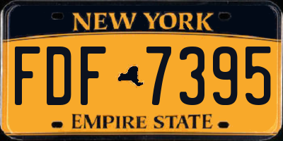 NY license plate FDF7395
