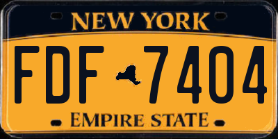 NY license plate FDF7404