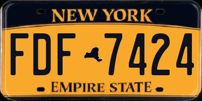 NY license plate FDF7424