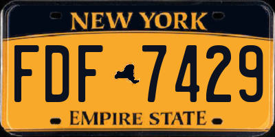 NY license plate FDF7429