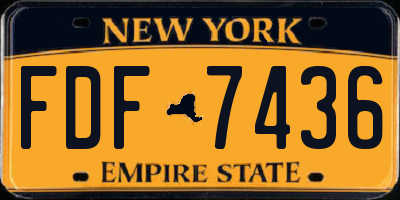 NY license plate FDF7436