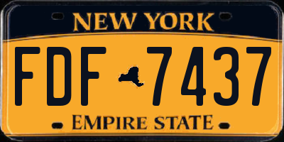 NY license plate FDF7437