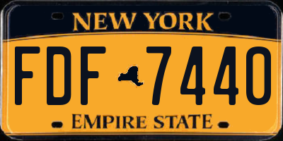 NY license plate FDF7440
