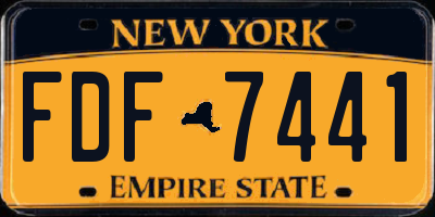 NY license plate FDF7441