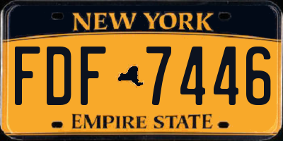 NY license plate FDF7446