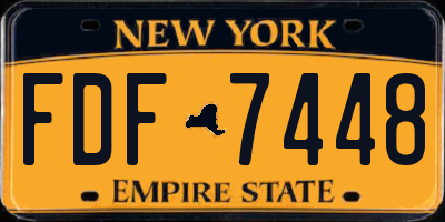 NY license plate FDF7448