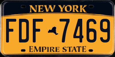NY license plate FDF7469