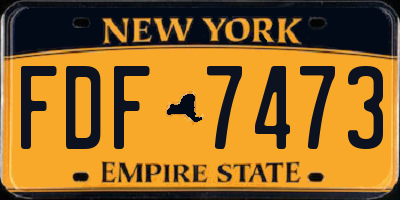 NY license plate FDF7473
