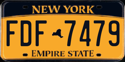 NY license plate FDF7479