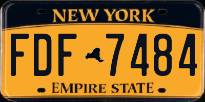 NY license plate FDF7484