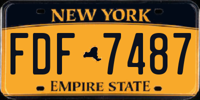 NY license plate FDF7487