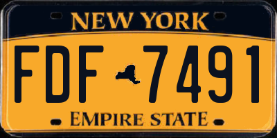 NY license plate FDF7491