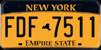 NY license plate FDF7511