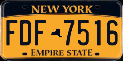 NY license plate FDF7516