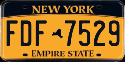 NY license plate FDF7529