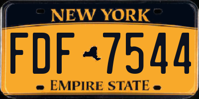 NY license plate FDF7544