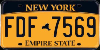 NY license plate FDF7569