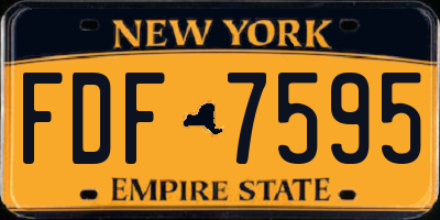 NY license plate FDF7595
