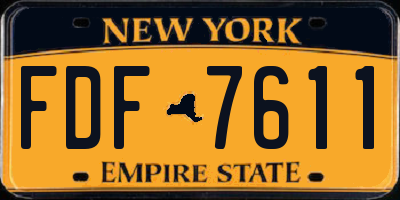NY license plate FDF7611