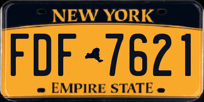 NY license plate FDF7621