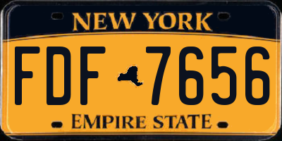NY license plate FDF7656