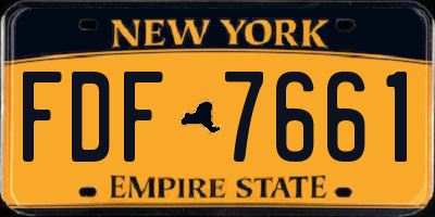 NY license plate FDF7661