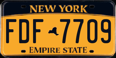 NY license plate FDF7709