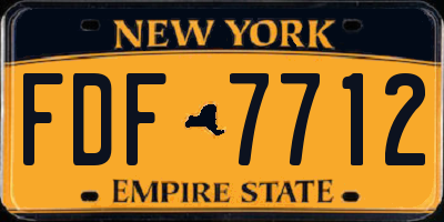 NY license plate FDF7712