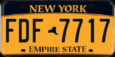 NY license plate FDF7717